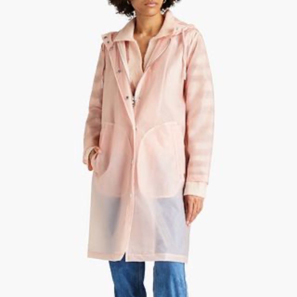 NWT NEW Jakke Rebecca PU hooded raincoat